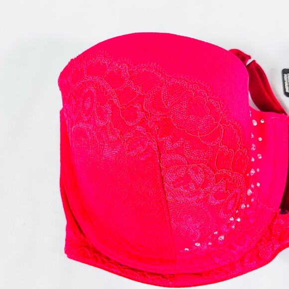 La Senza Bra Lot 3 Size 34DD Red Beige Cheetah Padded Underwire Push Up Lace New - Picture 3 of 15